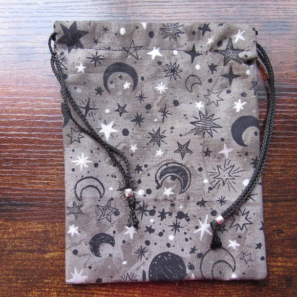 Star and Moon Celestial Tarot Card Gemstone Rune Pouch Bag - Picture 6 of 11